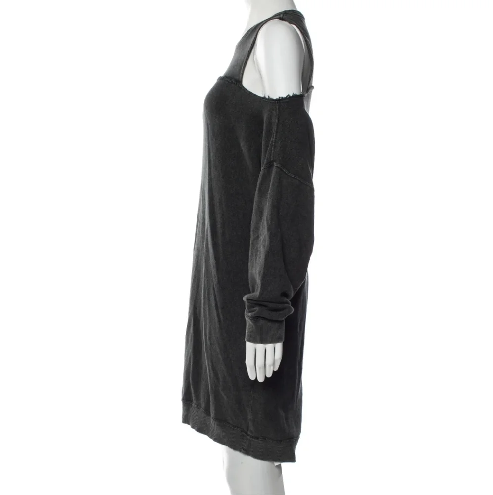 R13 Black Long Sleeve Cold Shoulder Dress - Picture 4 of 5